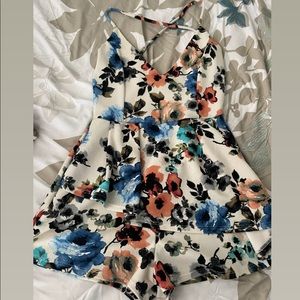 Shorts romper from fashion nova with cross back size small